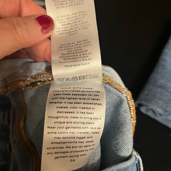 Good American Skinny Jeans w/ Frayed Hems Indigo SZ 10/30 - Picture 3 of 10